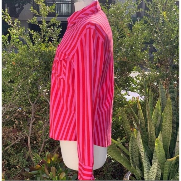 Cacharel Shirt Stripe Red Pink - Picture 3 of 9